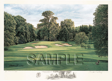 Winged Foot 10th Hole golf course painting