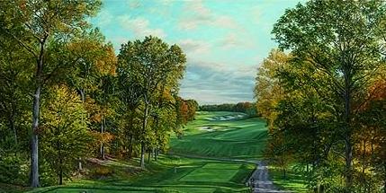 bethpage state park golf course painting