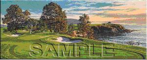 Pebble Beach 5th Hole golf course painting