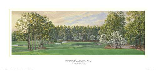 Pinehurst 17th hole golf course painting