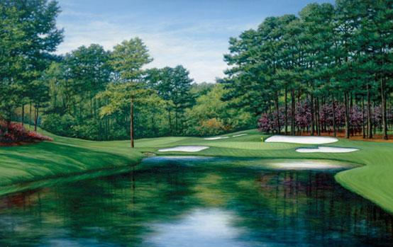 Redbud Golf course painting Marci Rule