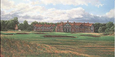 Royal Lytham and st annes golf course painting
