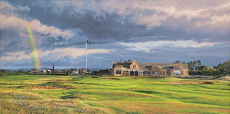 Royal Troon Golf Club golf course painting