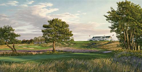 US Open Shinnecock Hills golf course painting