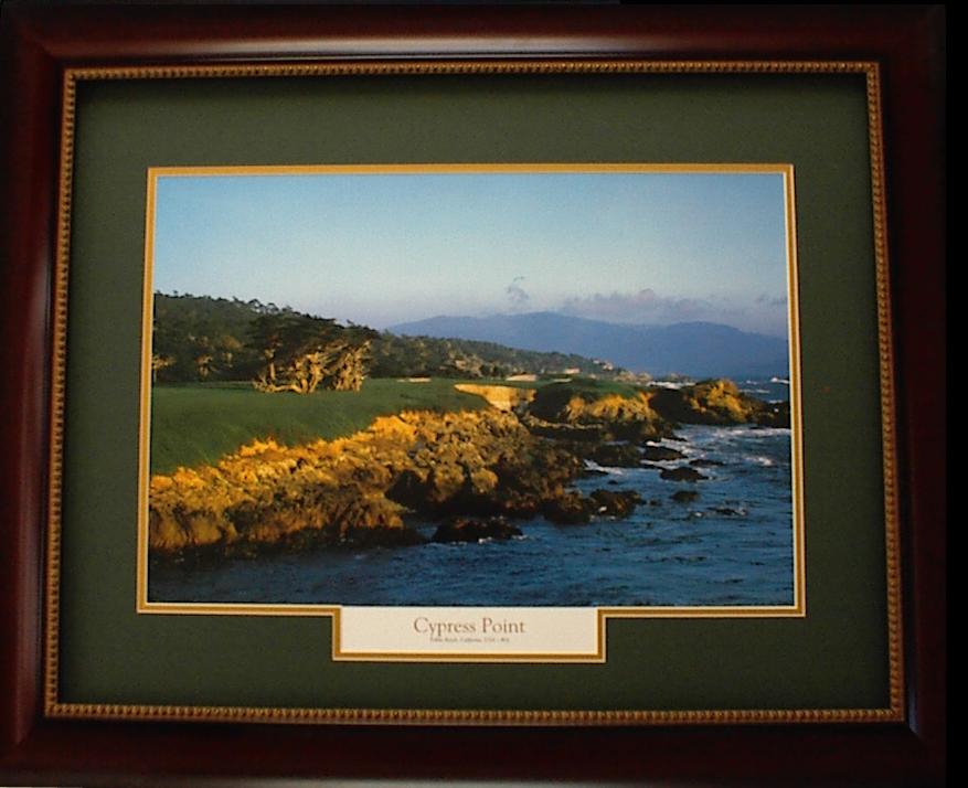 cypress point golf course mahogany frame forest mat
