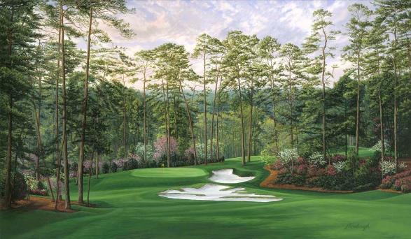 10th Hole Camellia Golf Painting