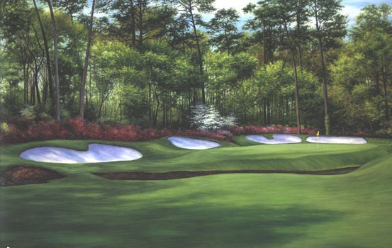 Azalea golf course painting