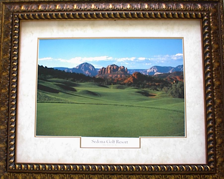 sedona golf course bronze frame opaque mat